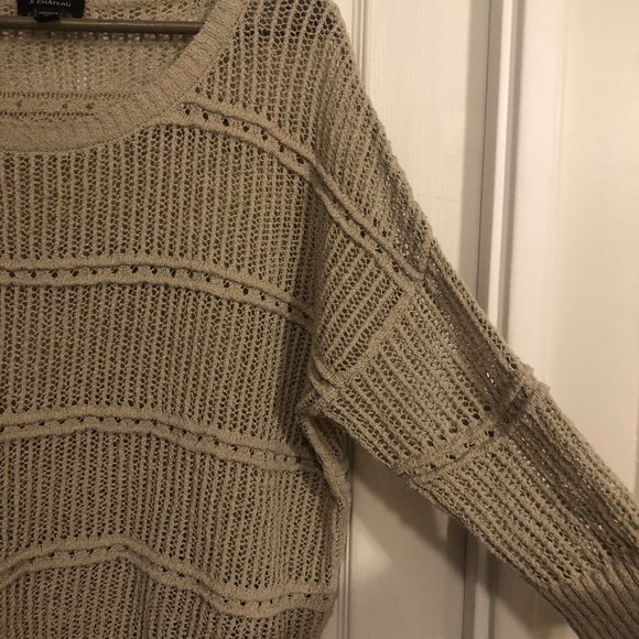 ❁ Open Knit Beige Knit Sweater ❁ - Picture 4 of 4